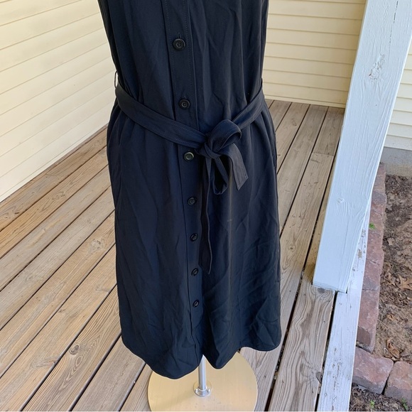 Everlane Japanese Goweave Picnic Apron Dress Women's Size 4 Black Pinafore NWOT - Picture 8 of 11